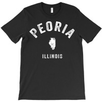 Peoria Illinois Il Vintage 70s Athletic Sports T-shirt | Artistshot