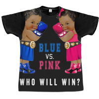 Blue Vs Pink Ethnic Boxing Babies Gender Reveal S Graphic T-shirt | Artistshot