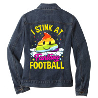 Hot Trend I Stink At Fantasy Football Loser Unicorn Poop Ladies Denim Jacket | Artistshot