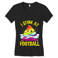 Hot Trend I Stink At Fantasy Football Loser Unicorn Poop Women's V-neck T-shirt | Artistshot