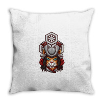 Samurai Cat Azai Nagamasa Throw Pillow | Artistshot