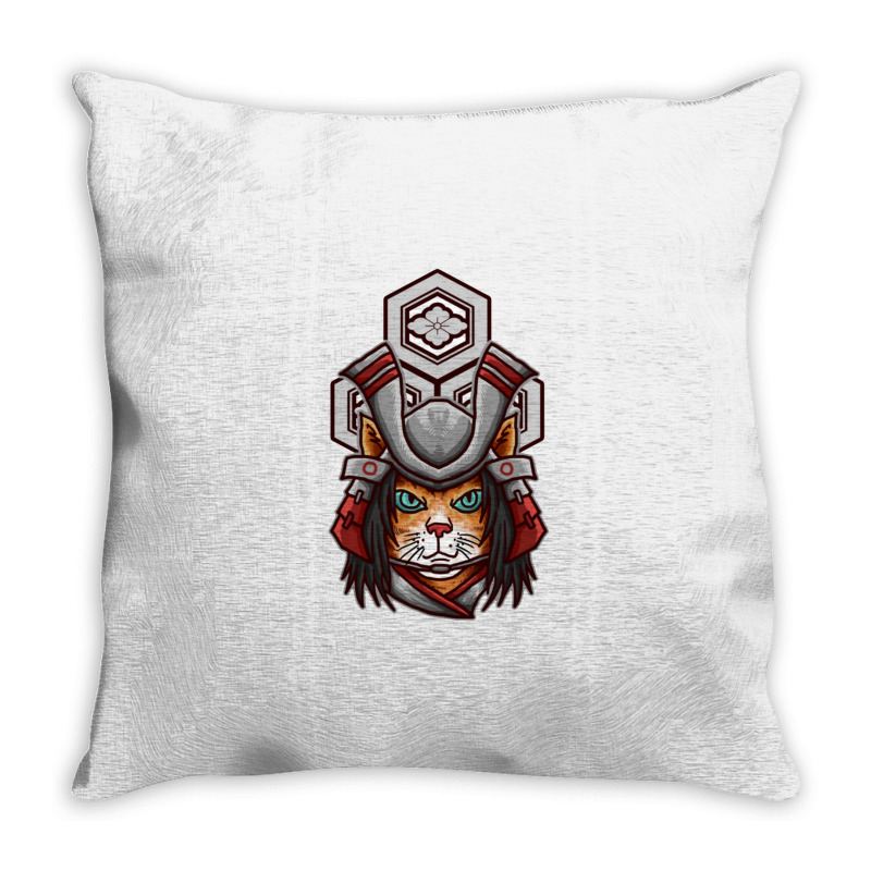 Samurai Cat Azai Nagamasa Throw Pillow | Artistshot