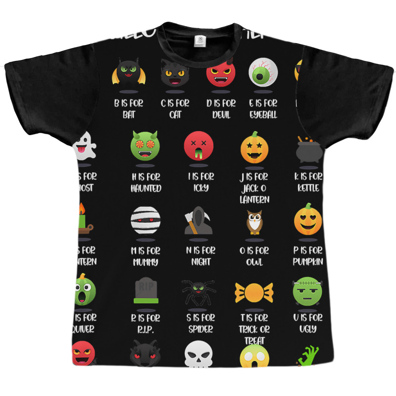 My Halloween Alphabet Funny Spooky Costume Design Graphic T-shirt | Artistshot