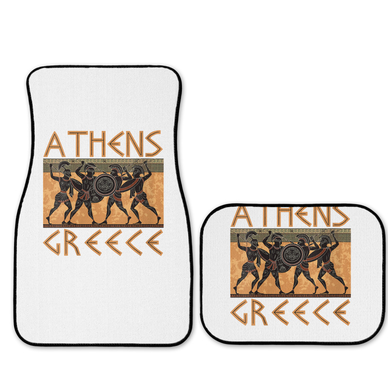 Womens Ancient Greece Warrior Greek Mythology Athens Souvenir V Neck T Full Set Car Mats | Artistshot