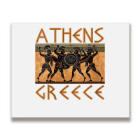 Womens Ancient Greece Warrior Greek Mythology Athens Souvenir V Neck T Metal Print Horizontal | Artistshot