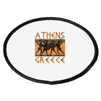 Womens Ancient Greece Warrior Greek Mythology Athens Souvenir V Neck T Oval Patch | Artistshot