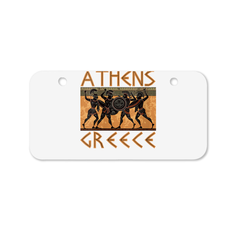 Womens Ancient Greece Warrior Greek Mythology Athens Souvenir V Neck T Bicycle License Plate | Artistshot