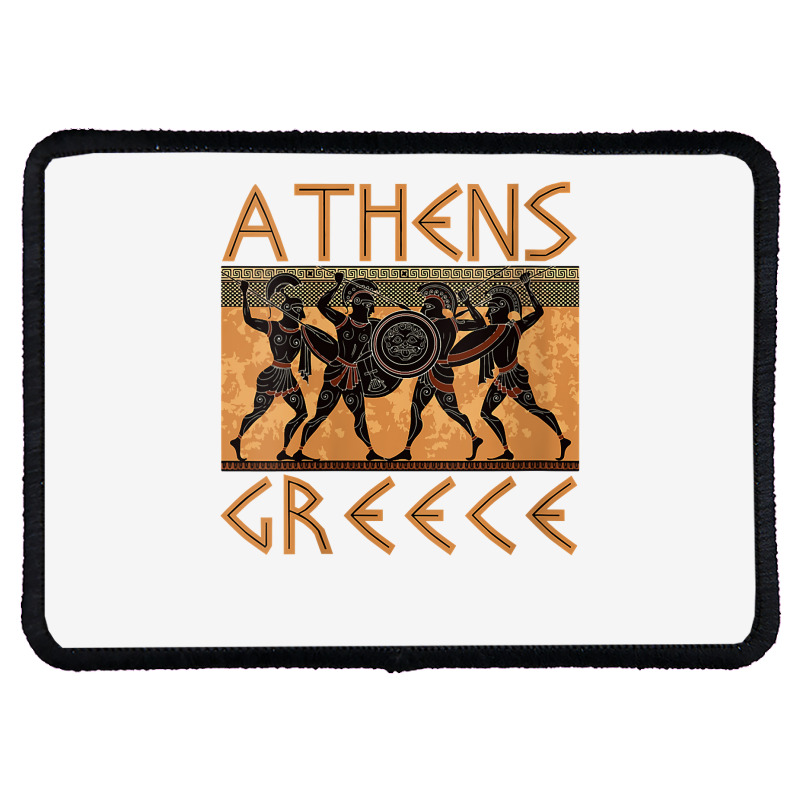 Womens Ancient Greece Warrior Greek Mythology Athens Souvenir V Neck T Rectangle Patch | Artistshot