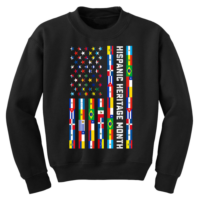 National Hispanic Heritage Month Celebration Latin Flags Youth Sweatshirt by BarbaraArtist | Artistshot