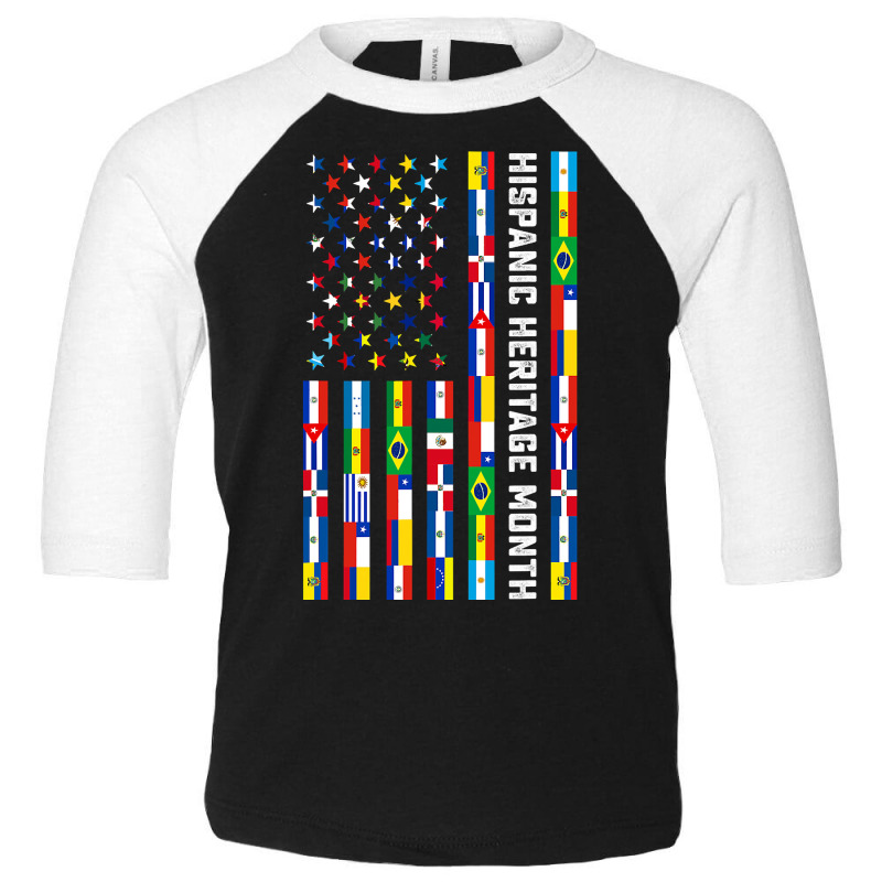 National Hispanic Heritage Month Celebration Latin Flags Toddler 3/4 Sleeve Tee by BarbaraArtist | Artistshot