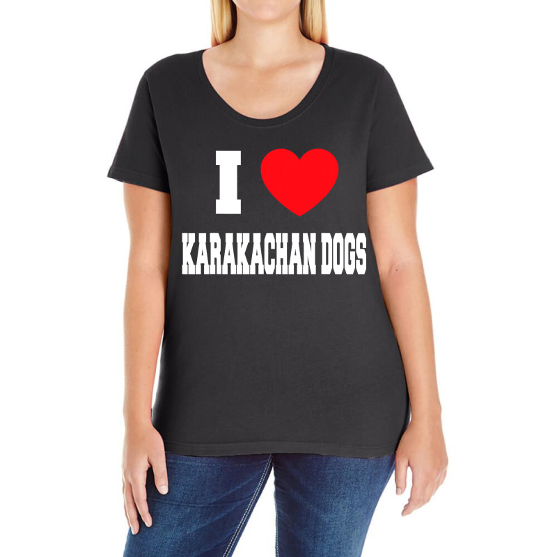 I Love Karakachan Dogs Ladies Curvy T-Shirt by ElizabethAtist | Artistshot