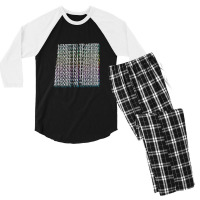 Magnet To Tragedyaesthetic Typography Nihilism Men's 3/4 Sleeve Pajama Set | Artistshot