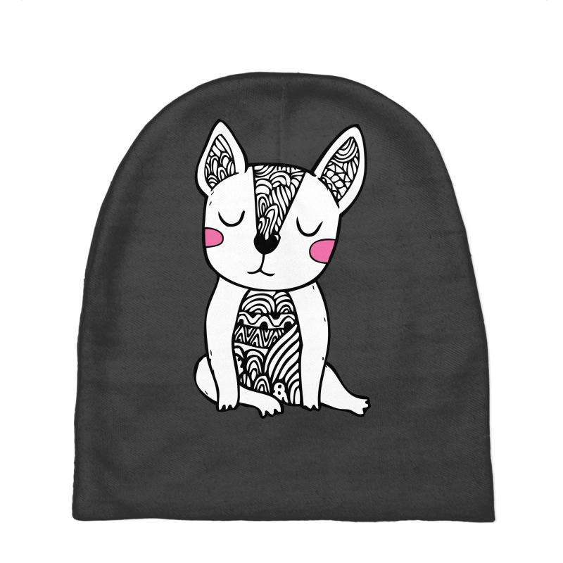 Doodle French Bulldog Baby Beanies | Artistshot