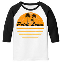 Point Loma, Ca Vintage Retro 70s Throwback Surf Youth 3/4 Sleeve | Artistshot