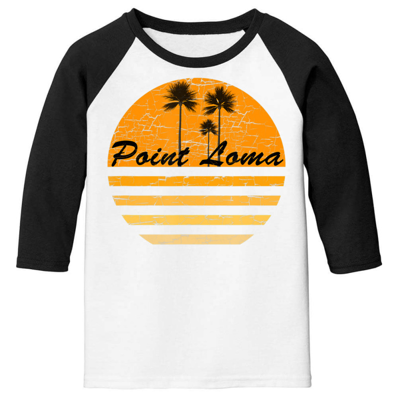 Point Loma, Ca Vintage Retro 70s Throwback Surf Youth 3/4 Sleeve | Artistshot