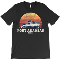 Port Aransas Tx Vintage Boating 70s Retro Boat T-shirt | Artistshot