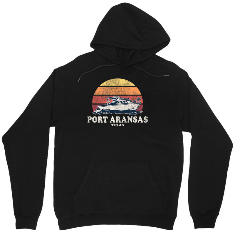 Port Aransas Tx Vintage Boating 70s Retro Boat Unisex Hoodie | Artistshot