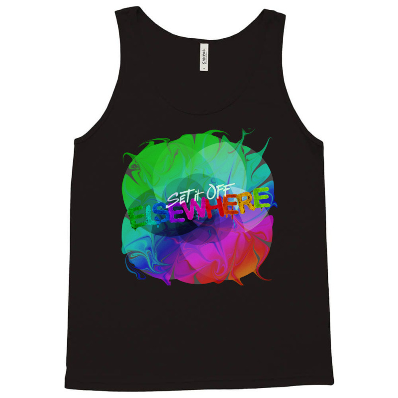 Set It Off Elsewhere Album Rainbow Melt Tank Top | Artistshot