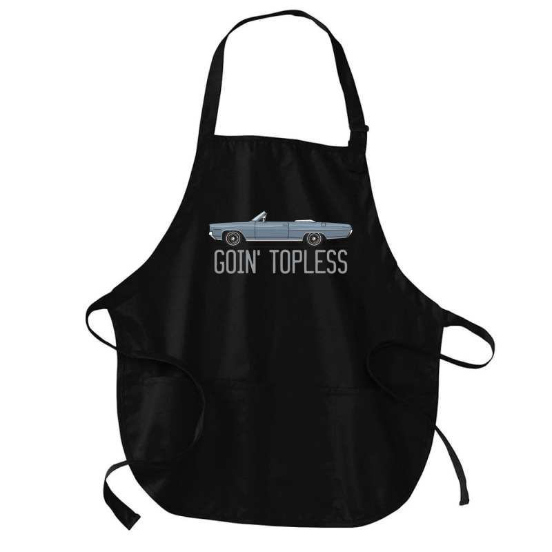 Goin Topless Silver Blue Medium-length Apron | Artistshot