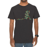 Drawing Reindeer  Christmas Light Tree Reindeer Xmas Snow Lover Vintage T-shirt | Artistshot