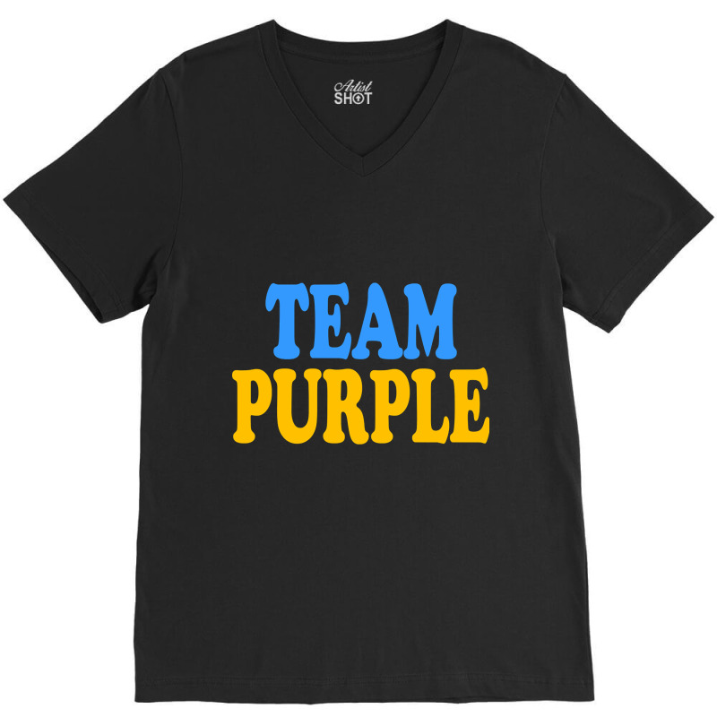 Trending Team Purple V-neck Tee | Artistshot