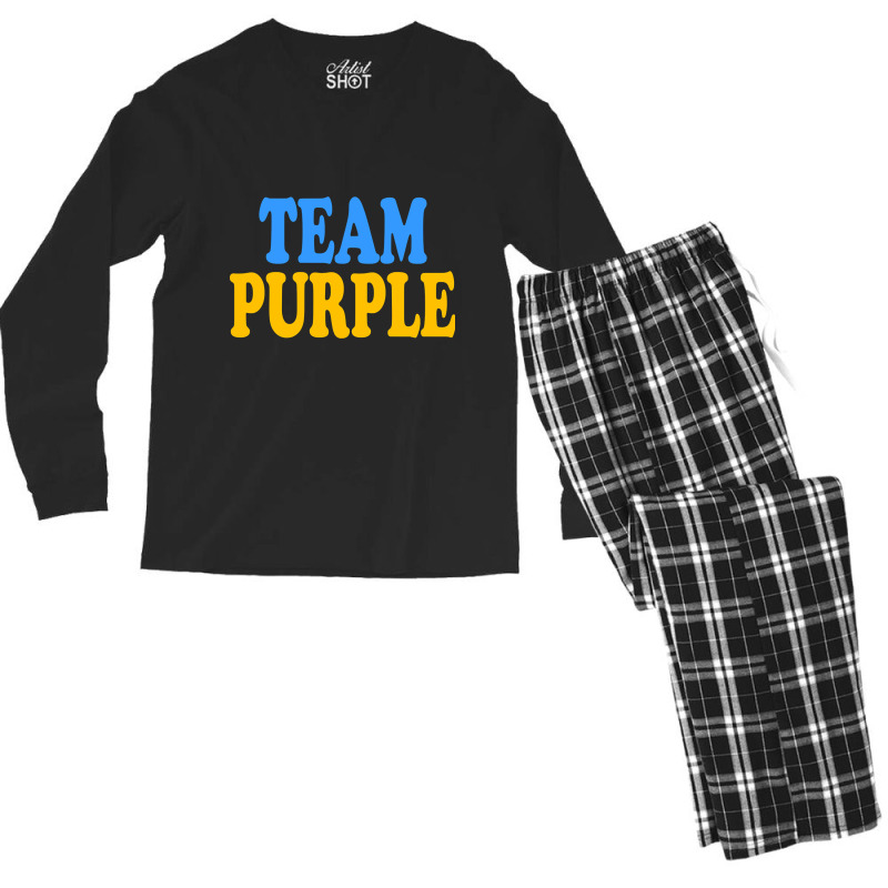 Trending Team Purple Men's Long Sleeve Pajama Set | Artistshot