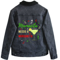 Limited Edition Mamacita Needs A Margarita Women Funny Cinco De Mayo Unisex Sherpa-lined Denim Jacket | Artistshot