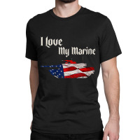 Distressed Support Military I Love My Marine Flag Marine Tank Top Classic T-shirt | Artistshot