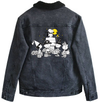 Peanuts Halloween Group Sweatshirt Unisex Sherpa-lined Denim Jacket | Artistshot