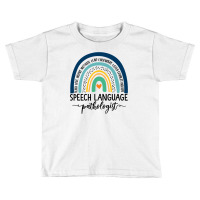 Speech Therapy Speech Language Pathologist Slp Boho Rainbow Toddler T-shirt | Artistshot