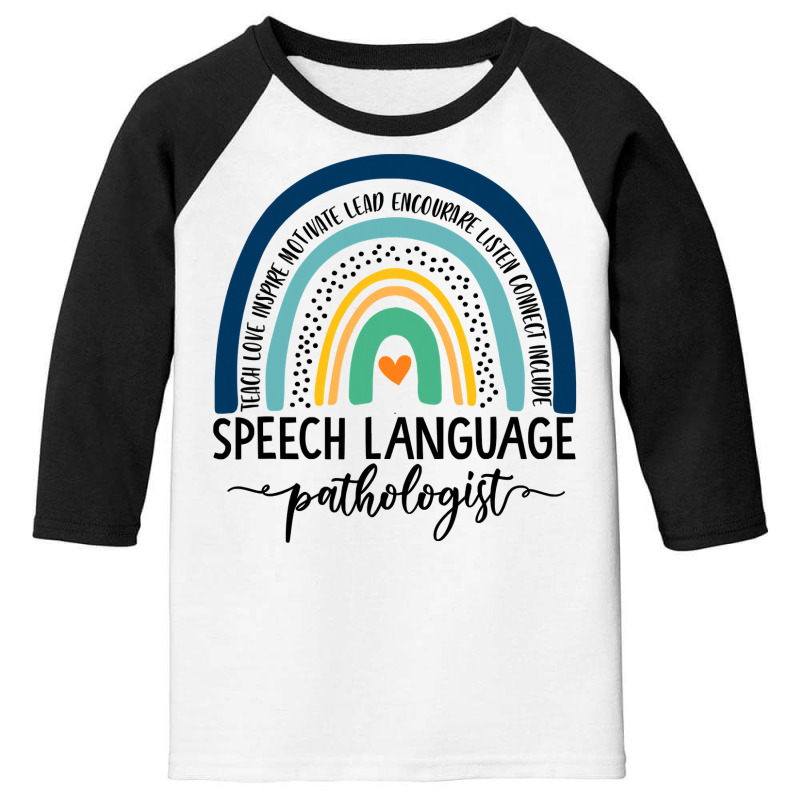 Speech Therapy Speech Language Pathologist Slp Boho Rainbow Youth 3/4 Sleeve by BarbaraArtist | Artistshot