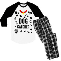 Dog Catcher Costume Dalmatian Easy Family Costume Men Men's 3/4 Sleeve Pajama Set | Artistshot