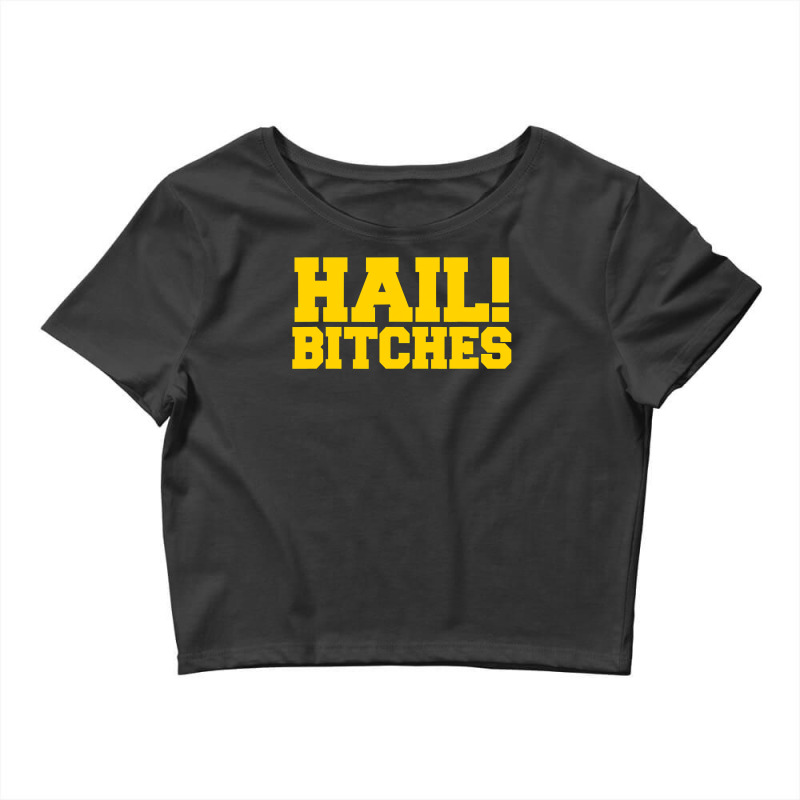 State Of Michigan Hail Bitches  Ann Arbor Mi Fun Adult Crop Top by BarbaraArtist | Artistshot