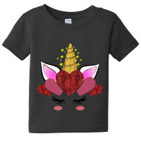 Cute Valentine S Day Gifts For Her Girlfriend Unicorn Hearts Baby Tee | Artistshot