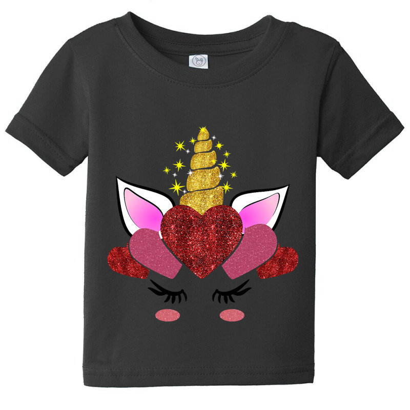 Cute Valentine S Day Gifts For Her Girlfriend Unicorn Hearts Baby Tee | Artistshot