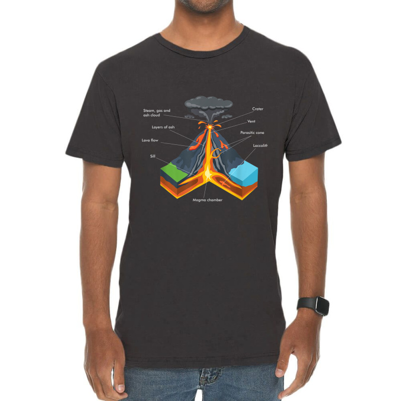 Volcano Lover Geology Teacher - Funny Geologist Vintage T-Shirt by VictorMRodriguez | Artistshot