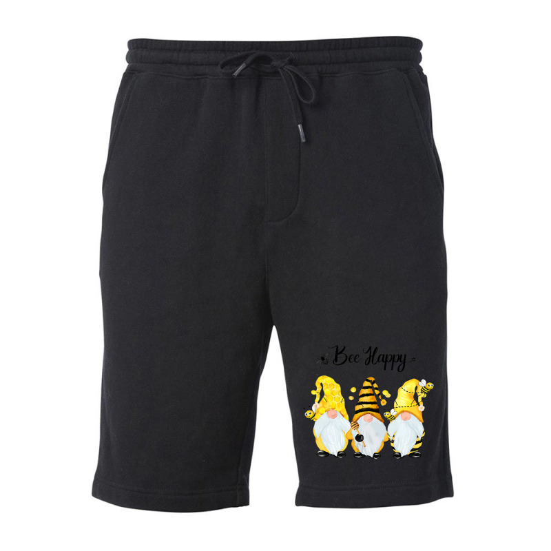 Bee Happy Bee Gnome Spring Fleece Short | Artistshot