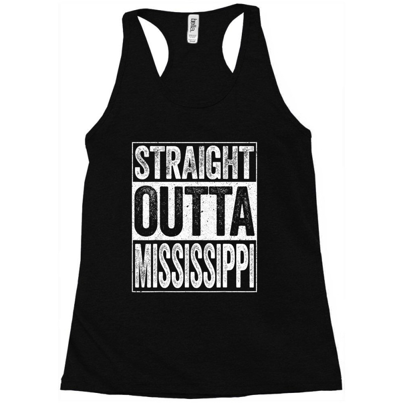 Hot Trend Straight Outta Mississippi Ms State Racerback Tank by yumgaugeteuda | Artistshot