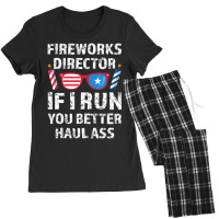 Hot Trend Fireworks Director If I Run You 4th Of July Women's Pajamas Set | Artistshot