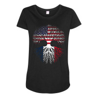 American Grown Martinican Roots Martinique Apparel Flag T Shirt Maternity Scoop Neck T-shirt | Artistshot