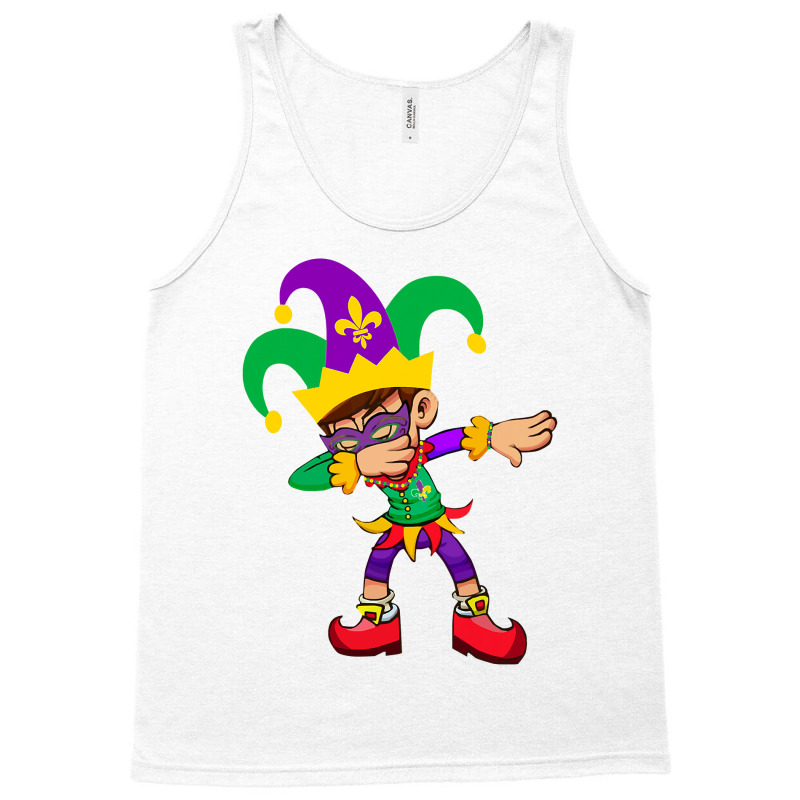 Dabbing Boy Mardi Gras Tank Top by HANANELArtist | Artistshot