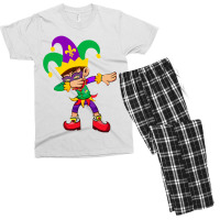 Dabbing Boy Mardi Gras Men's T-shirt Pajama Set | Artistshot