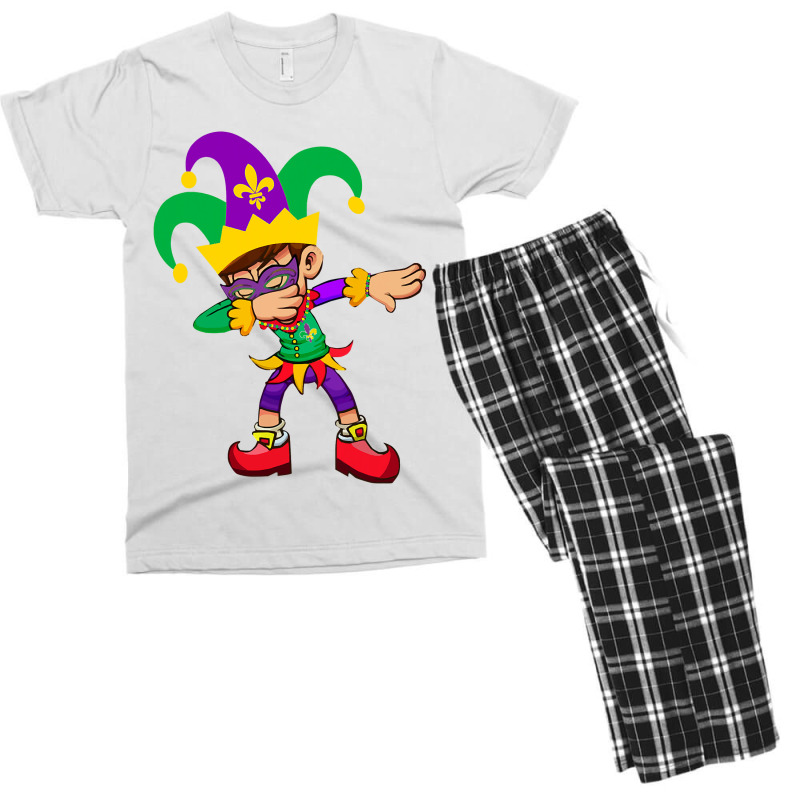 Dabbing Boy Mardi Gras Men's T-shirt Pajama Set by HANANELArtist | Artistshot