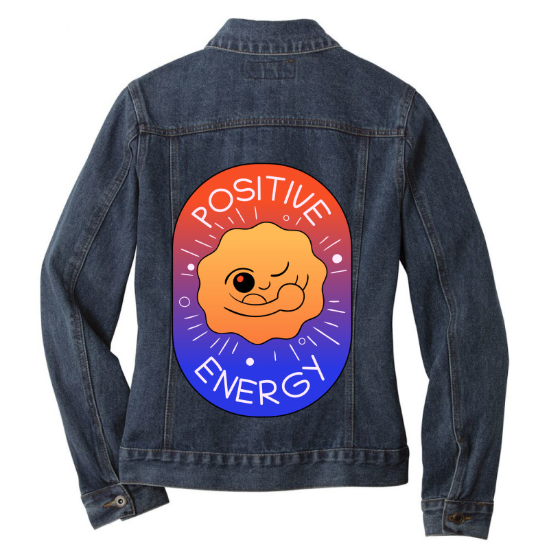 Positive Energy Ladies Denim Jacket by thebrandal | Artistshot