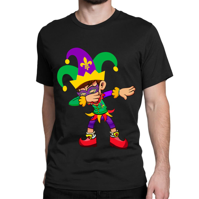 Dabbing Boy Mardi Gras Classic T-shirt by HANANELArtist | Artistshot