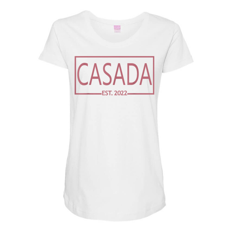 Casada Est. 2022, Married Woman Latina Spanish Wife Wedding T Shirt Maternity Scoop Neck T-shirt by gswarnkab | Artistshot