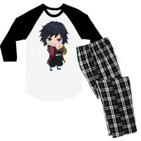 Chibi Gi Yu & Milk Bubble Tea Men's 3/4 Sleeve Pajama Set | Artistshot