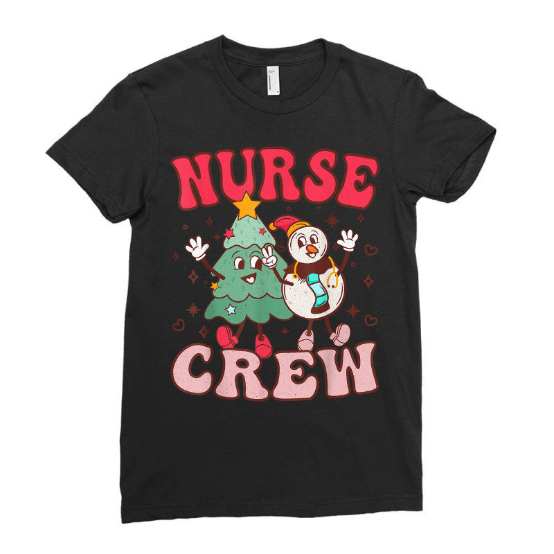 Christmas Registered Nurse Crew Rn Xmas Nursing Group T Shirt Ladies Fitted T-shirt | Artistshot