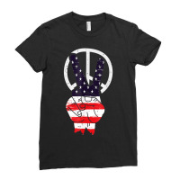 Hot Trend Fourth 4th Of July American Flag Peace Ladies Fitted T-shirt | Artistshot