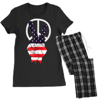 Hot Trend Fourth 4th Of July American Flag Peace Women's Pajamas Set | Artistshot